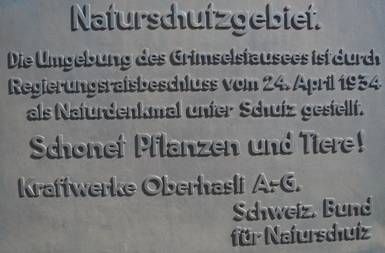 Naturschutzgebiet Tafel 1934